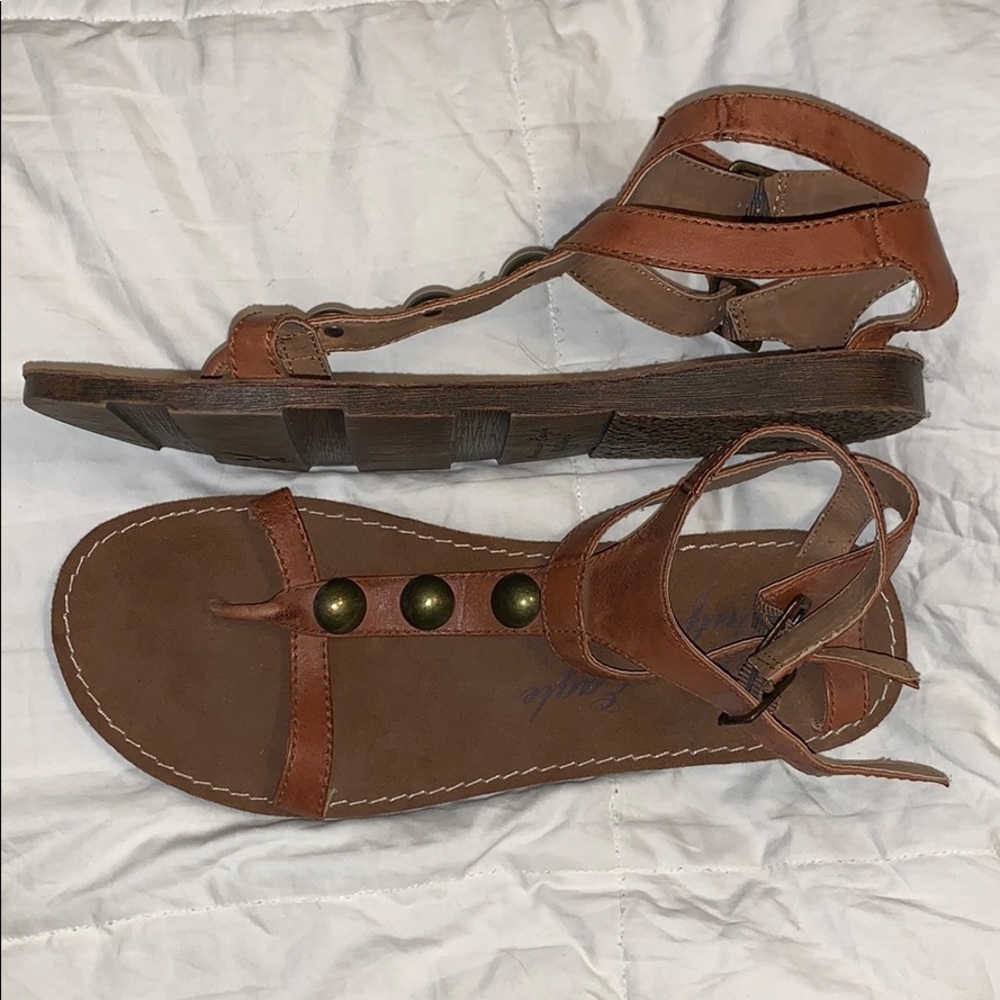 Brown gladiator sandals